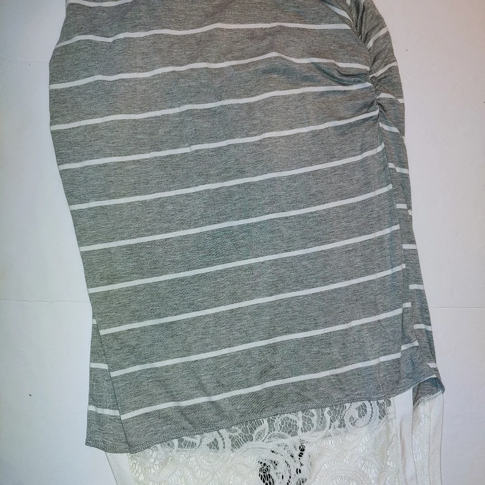NWT Mai Soli Stripe Lace Dress XL